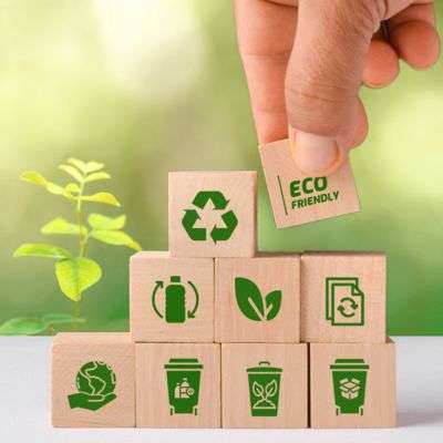 Immagine che rappresenta imballaggi ecologici, nastri adesivi ecologici e sostenibili. Forniti da Tecnoscotch a Schio, Vicenza.